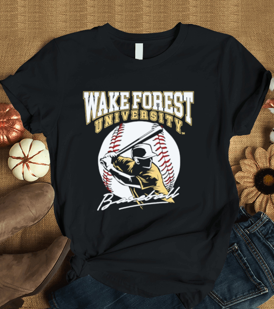 Wake Forest University Baseball Boston Torres Player Name T-Shirt