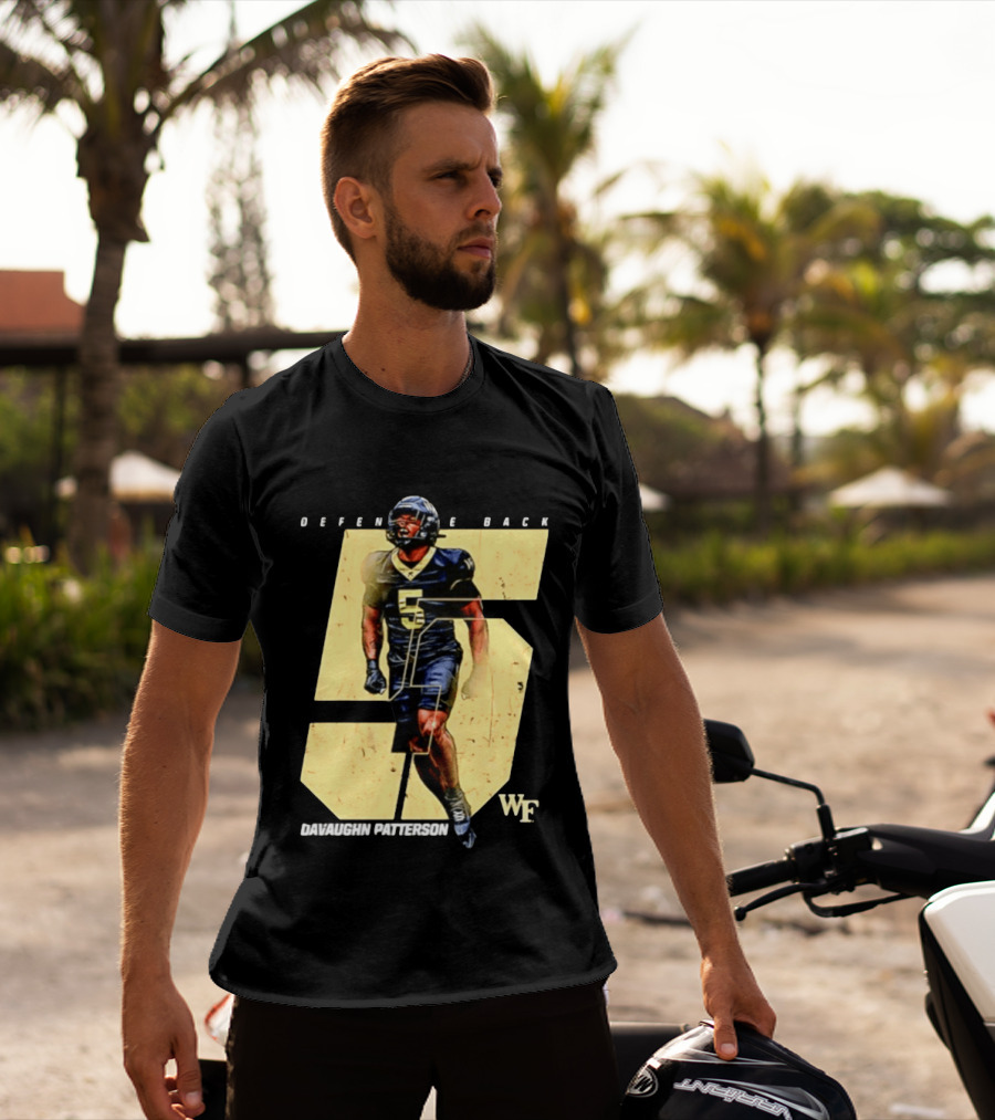 Davaughn Patterson Wake Forest Football Defensive Back Number 5 WF T-Shirt