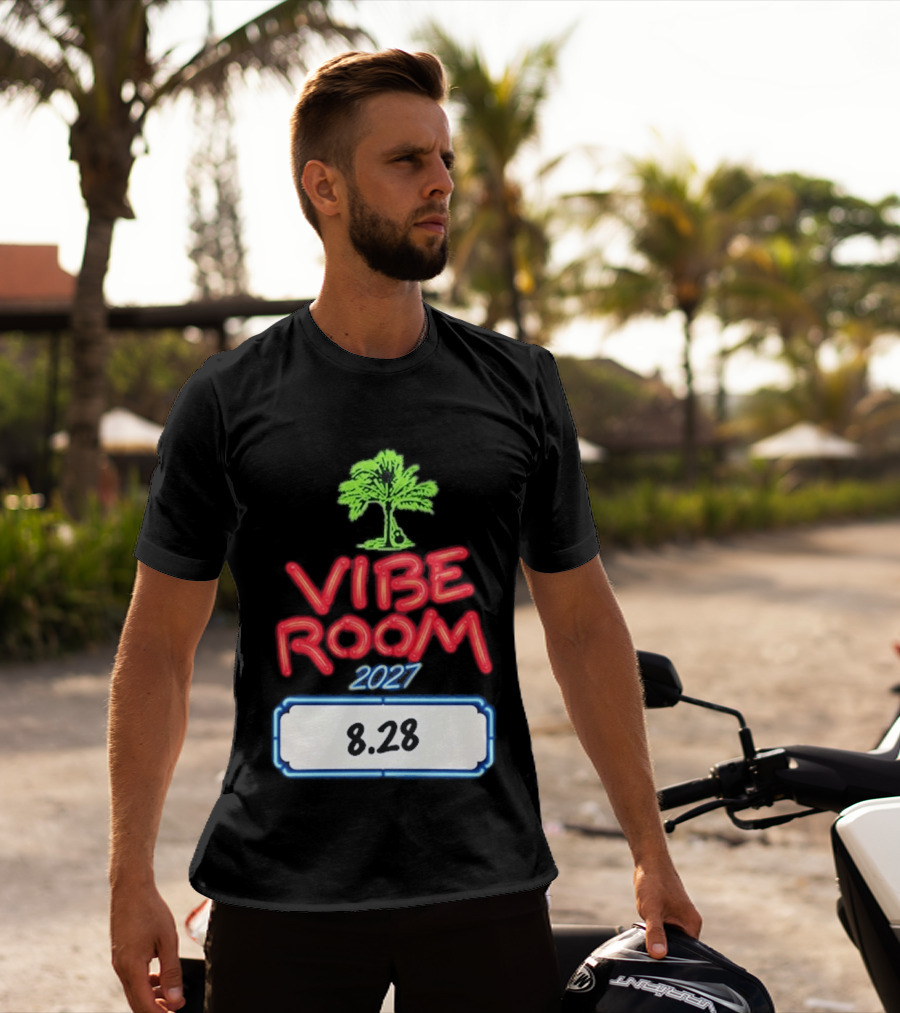 Kenny Chesney Vibe Room 8 28 2027 Tour Date Palm Tree T-Shirt