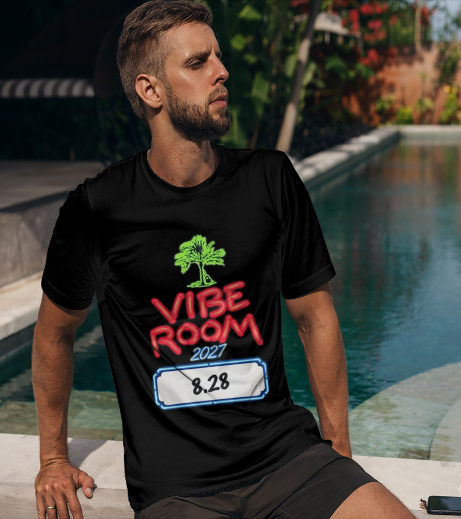 Kenny Chesney Vibe Room 8 28 2027 Tour Date Palm Tree T-Shirt
