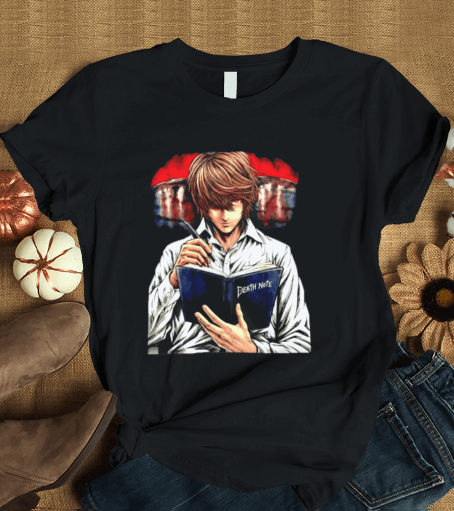 Light Yagami Intense Look Death Note Anime Fan Favorite T-Shirt