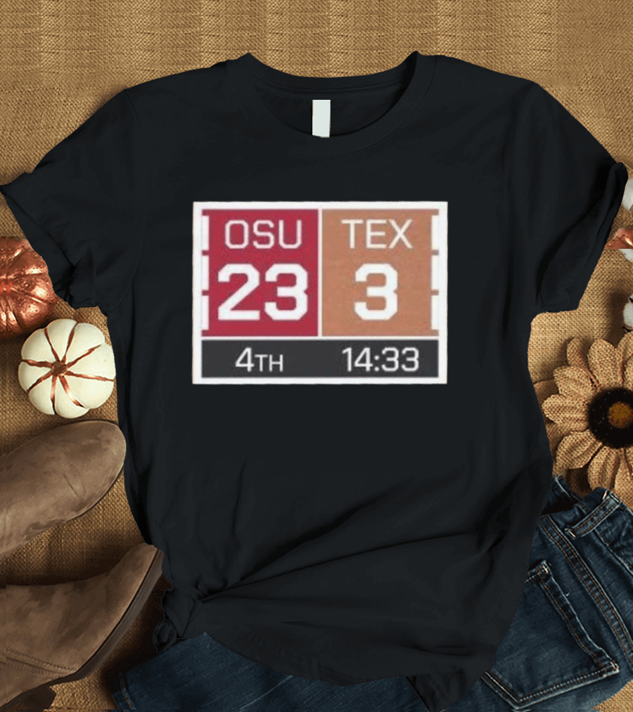 Ohio State Buckeyes Vs Texas Longhorns Scoreboard Comeback Victory 2026 T-Shirt