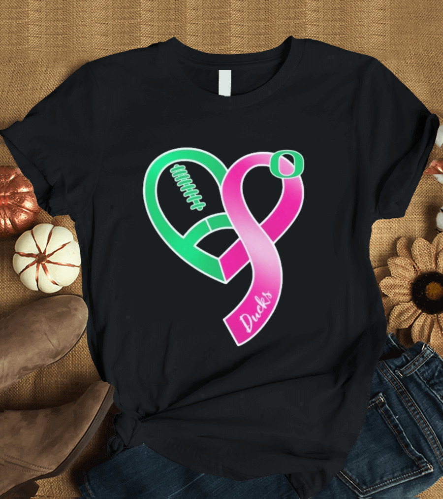 Oregon Ducks Pink Ribbon Breast Cancer Awareness 2026 T-Shirt
