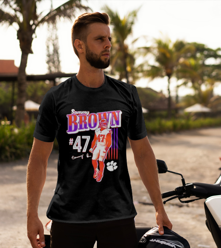 Sammy Brown 47 Clemson Tigers Football Player Team Spirit T-Shirt