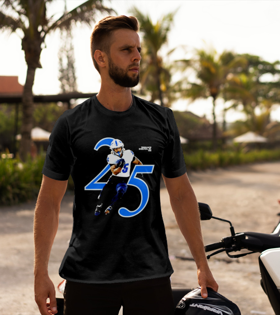 Terrance Shelton Jr 25 Buffalo Bulls NCAA Football Player Jersey Number T-Shirt