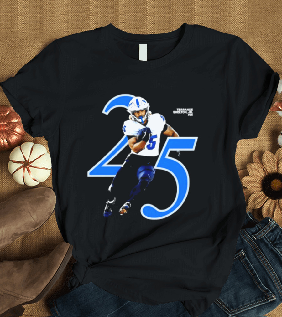 Terrance Shelton Jr 25 Buffalo Bulls NCAA Football Player Jersey Number T-Shirt