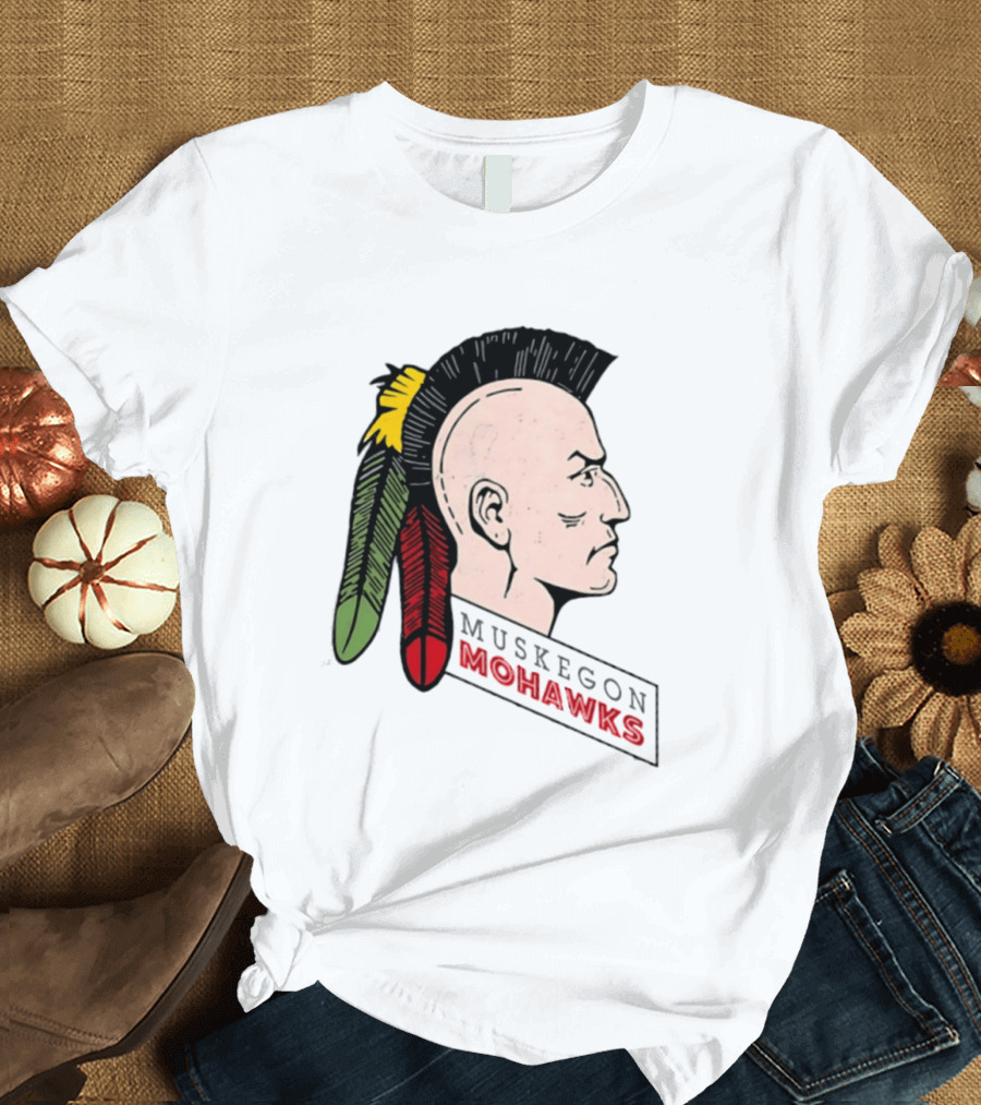 Muskegon Mohawks IHL Minor League Hockey Vintage Team T-Shirt
