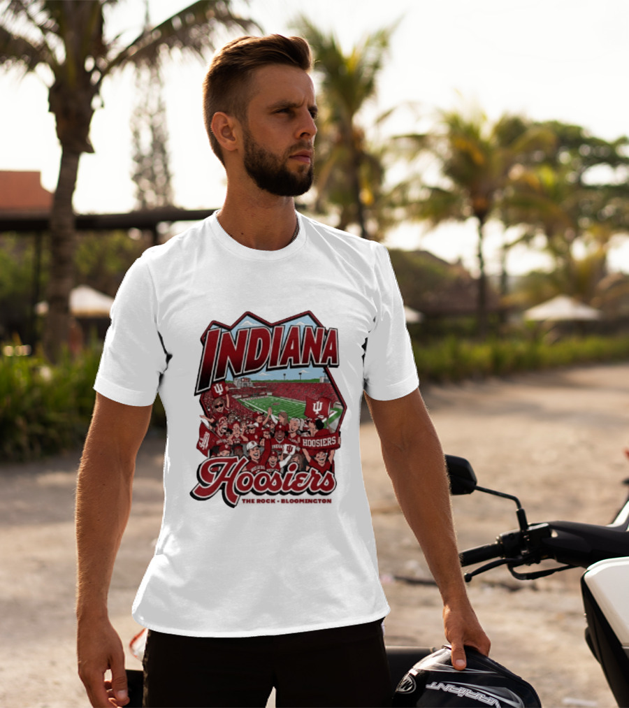 Indiana Hoosiers Football The Rock Bloomington Memorial Stadium Crowd Scene T-Shirt