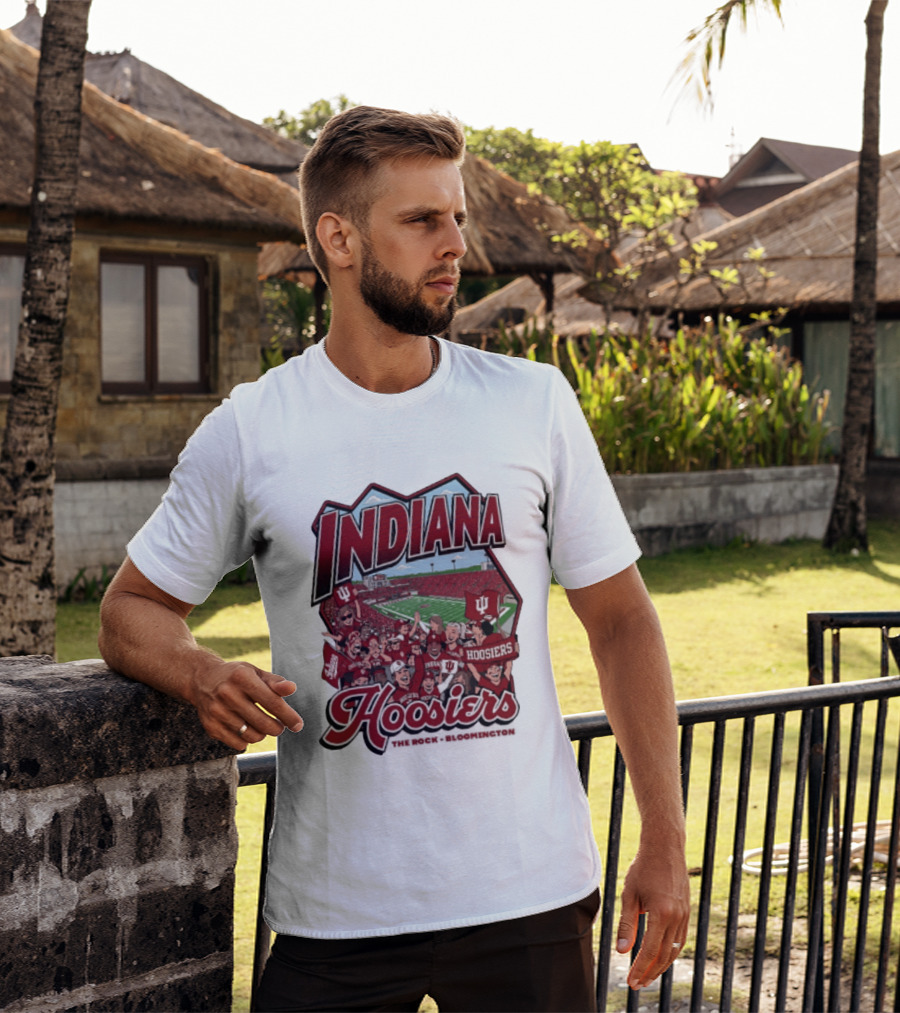 Indiana Hoosiers Football The Rock Bloomington Memorial Stadium Crowd Scene T-Shirt