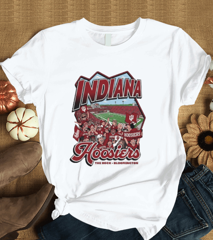 Indiana Hoosiers Football The Rock Bloomington Memorial Stadium Crowd Scene T-Shirt
