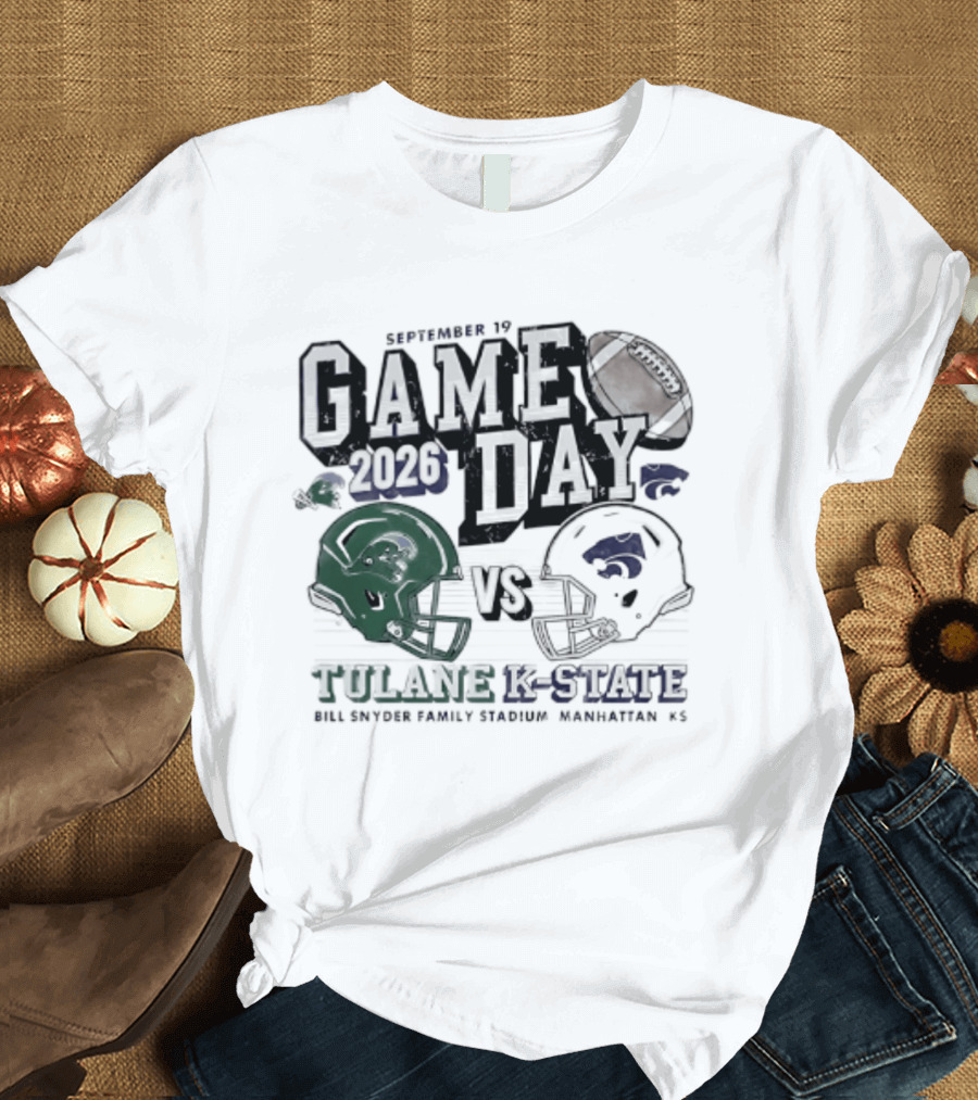 Gameday 2026 September 19 Tulane Vs K State Bill Snyder Family Stadium Manhattan KS T-Shirt