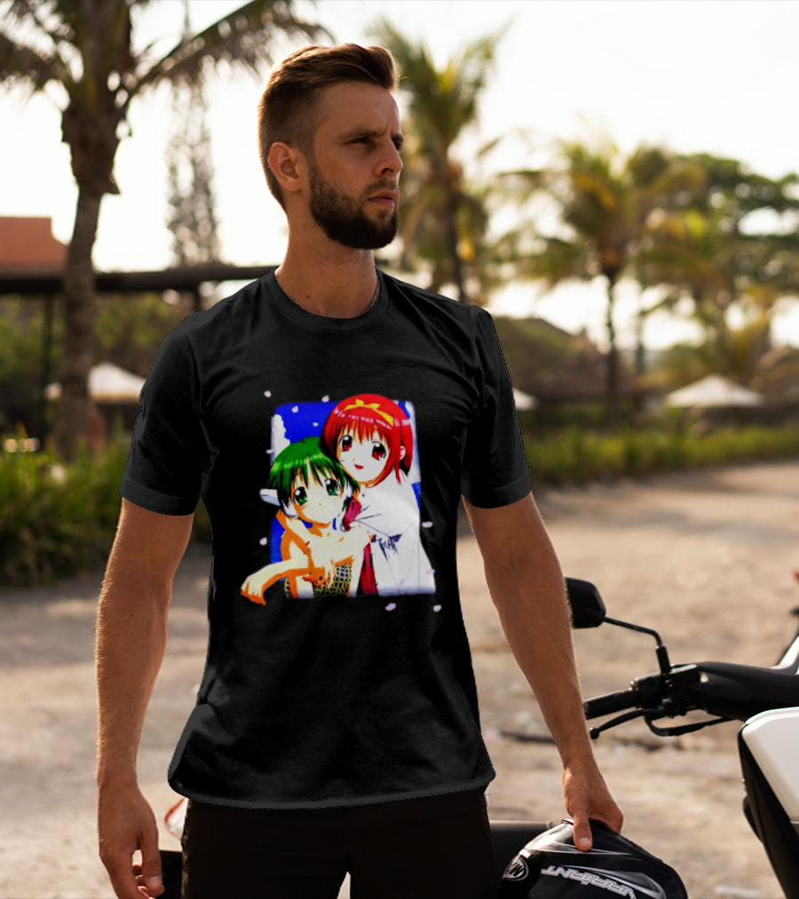 Aquaplus Hike Softgarage Chillweeb Anime Girls Cherry Blossom Hugging Scene T-Shirt