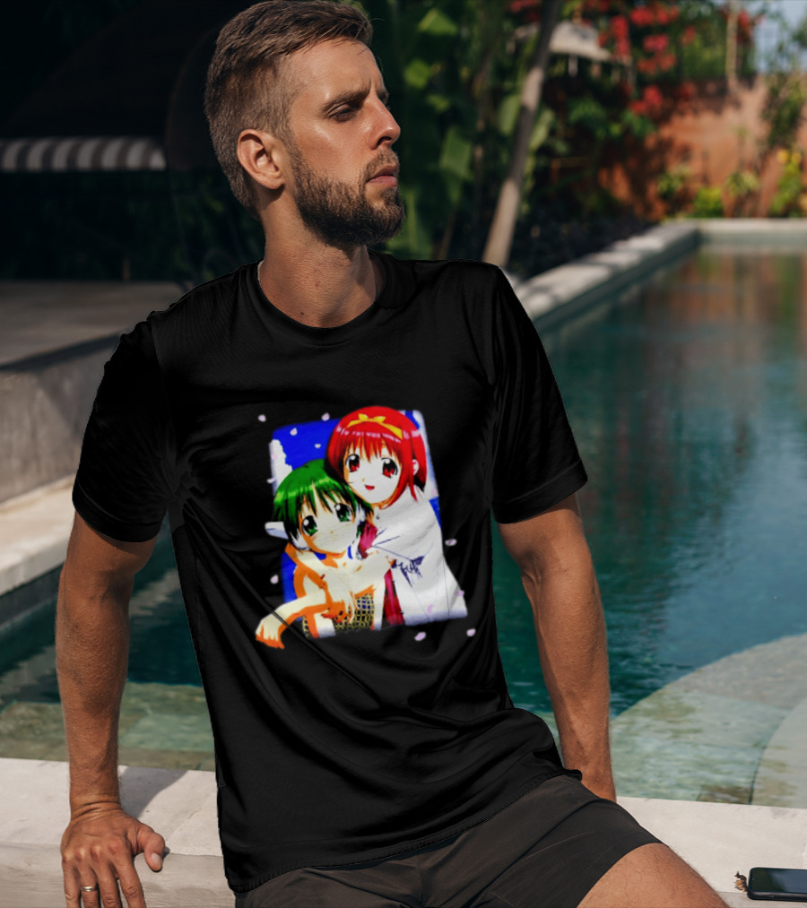 Aquaplus Hike Softgarage Chillweeb Anime Girls Cherry Blossom Hugging Scene T-Shirt