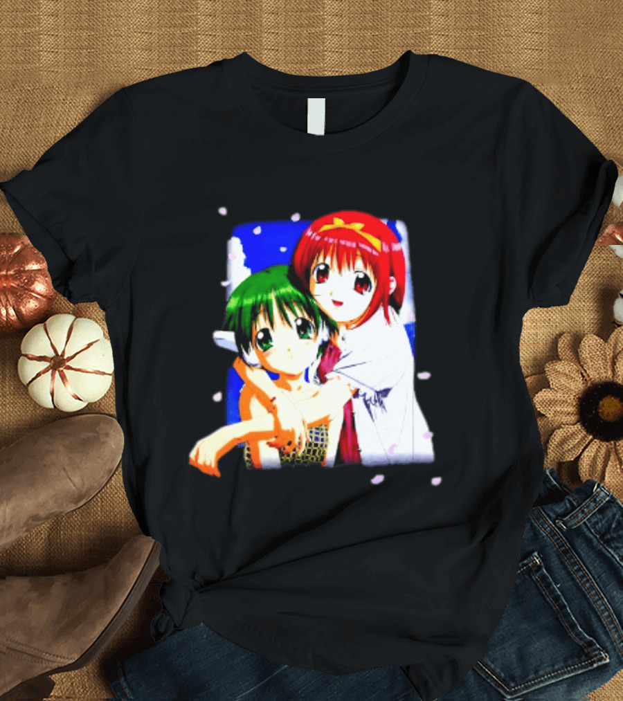 Aquaplus Hike Softgarage Chillweeb Anime Girls Cherry Blossom Hugging Scene T-Shirt