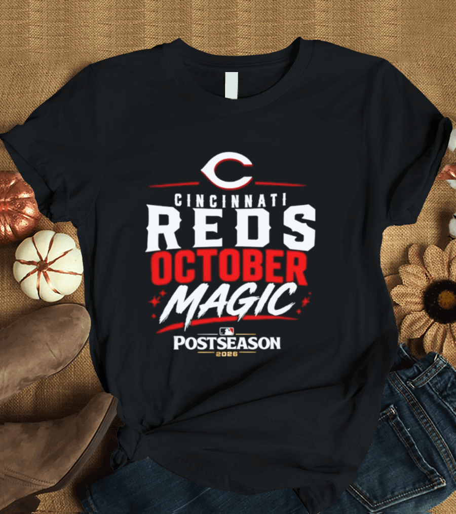 Cincinnati Reds October Magic 2026 MLB Postseason T-Shirt