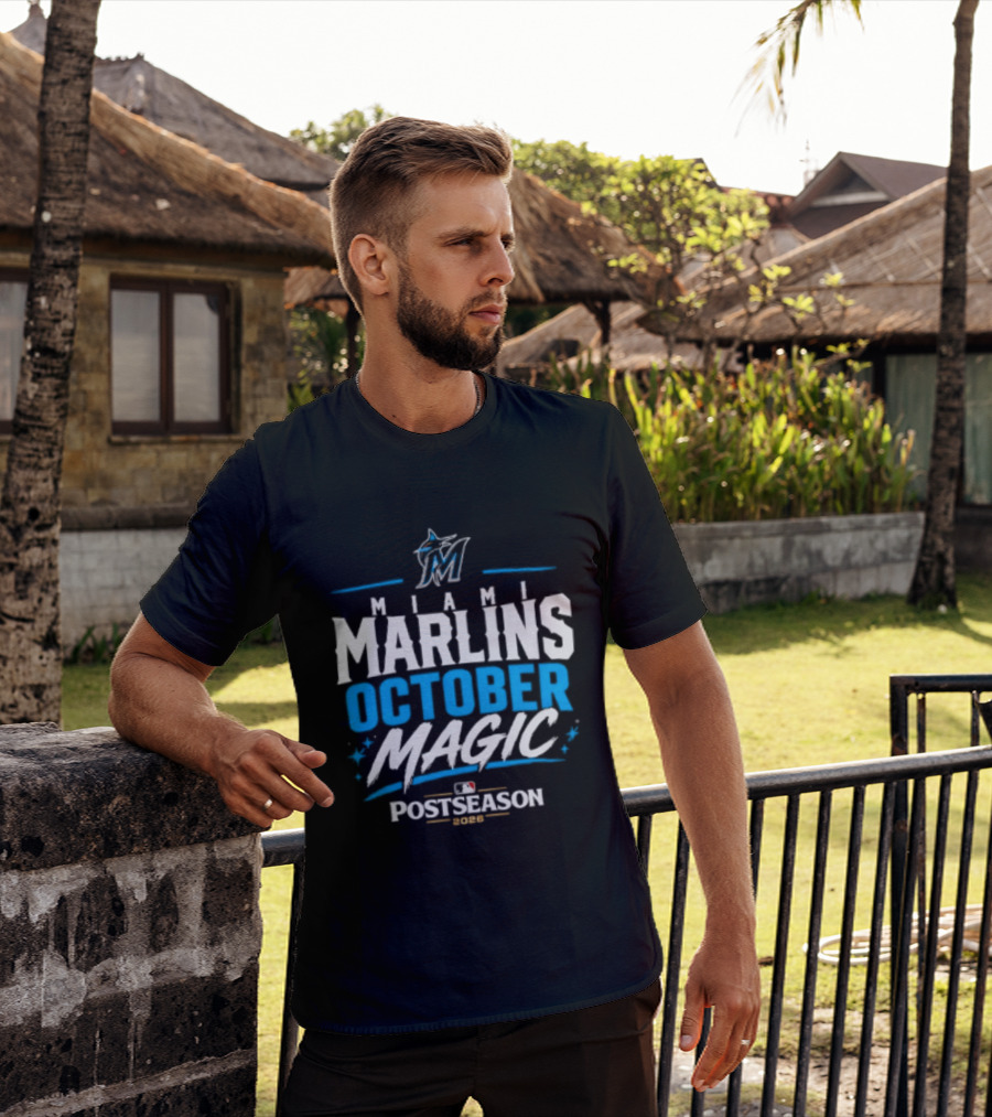 Miami Marlins October Magic 2026 MLB Postseason Celebration T-Shirt