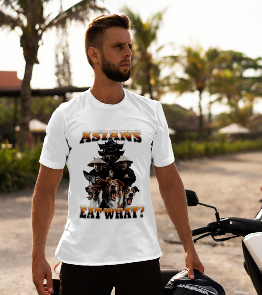 Asians Eat What Pagoda And Dogs Offensive Meme T-Shirt