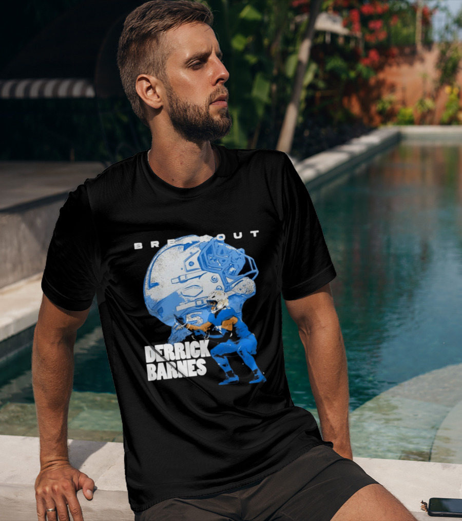 Derrick Barnes Detroit Lions Breakout Helmet T-Shirt