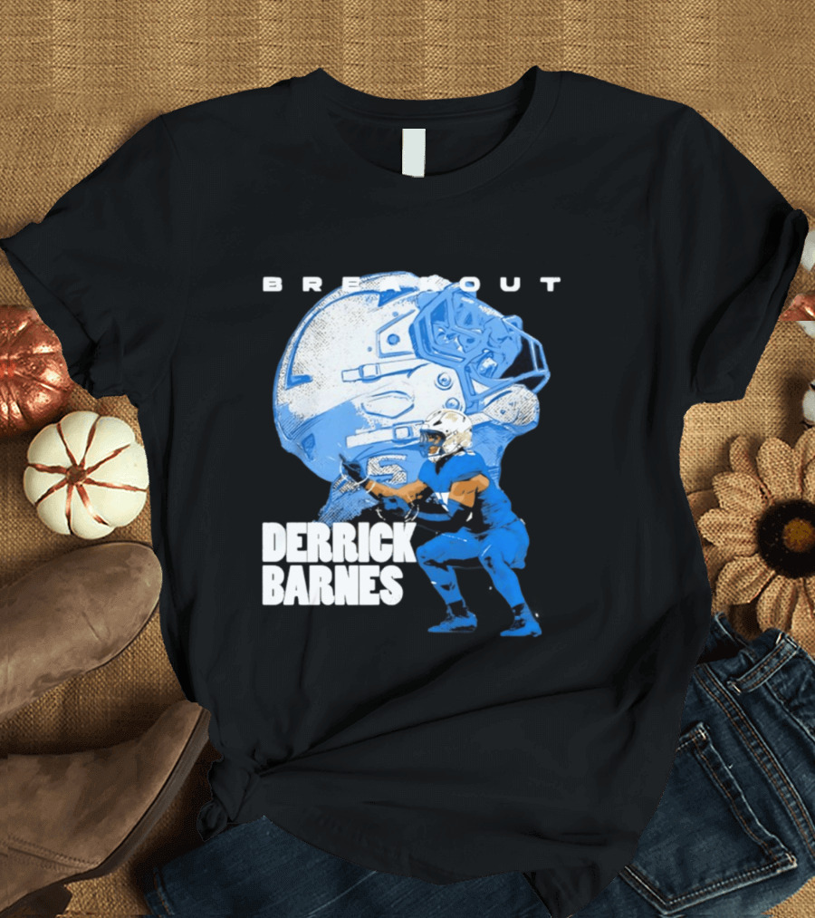 Derrick Barnes Detroit Lions Breakout Helmet T-Shirt