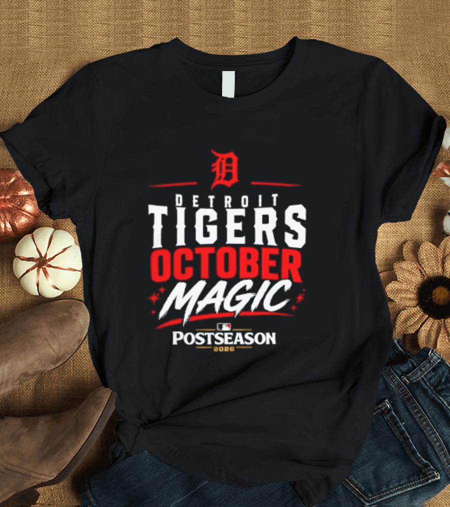 Detroit Tigers October Magic 2026 MLB Postseason Classic Team Spirit T-Shirt