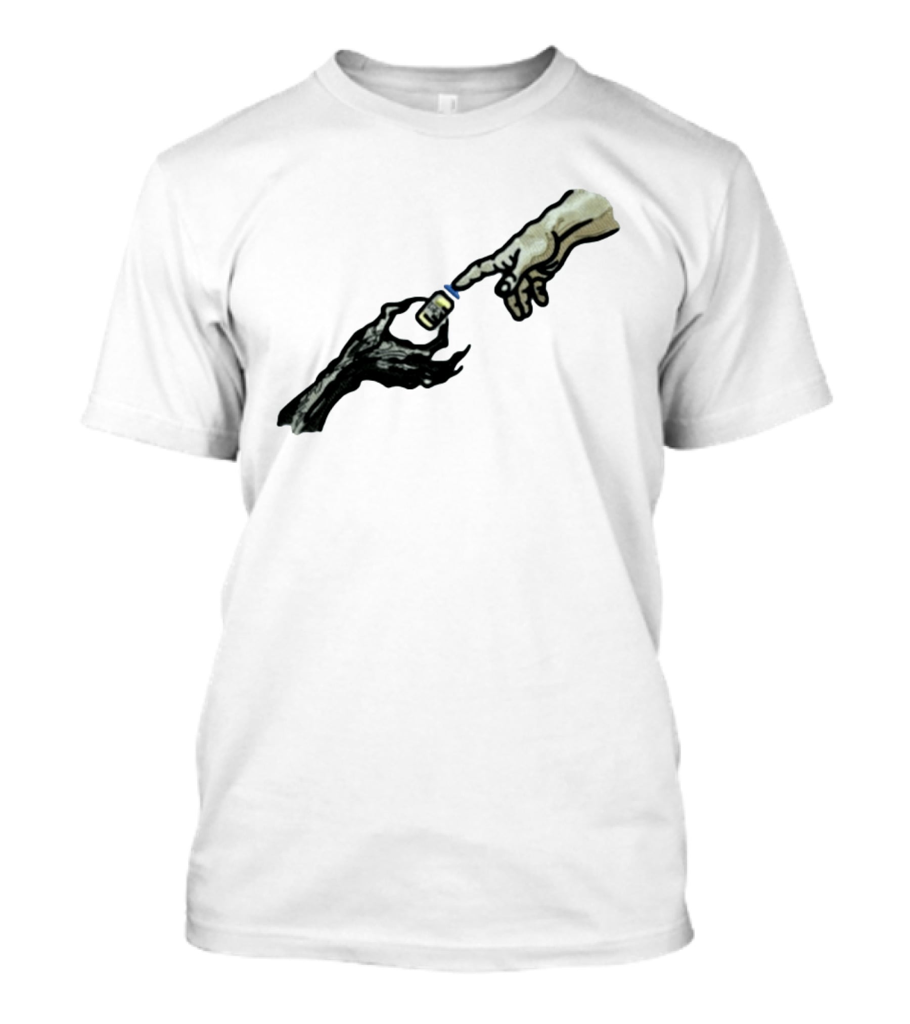 Michelangelo Creation Of Adam Vaccine Hand T-Shirt