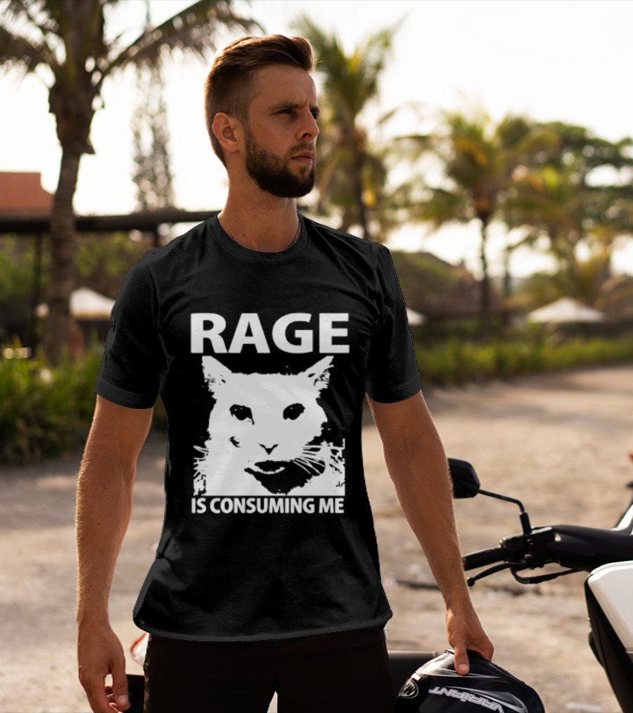 Rage Is Consuming Me Cat Meme T-Shirt