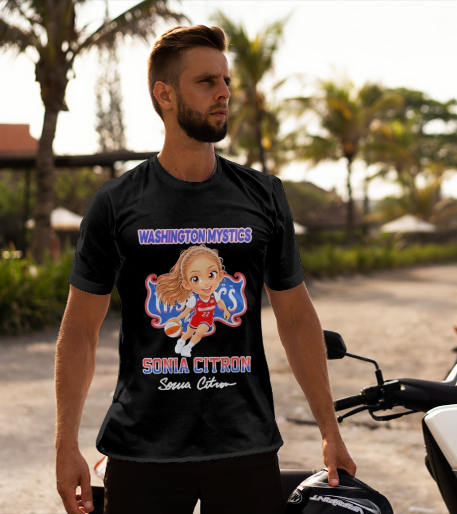 Washington Mystics Sonia Citron Basketball Player Caricature T-Shirt