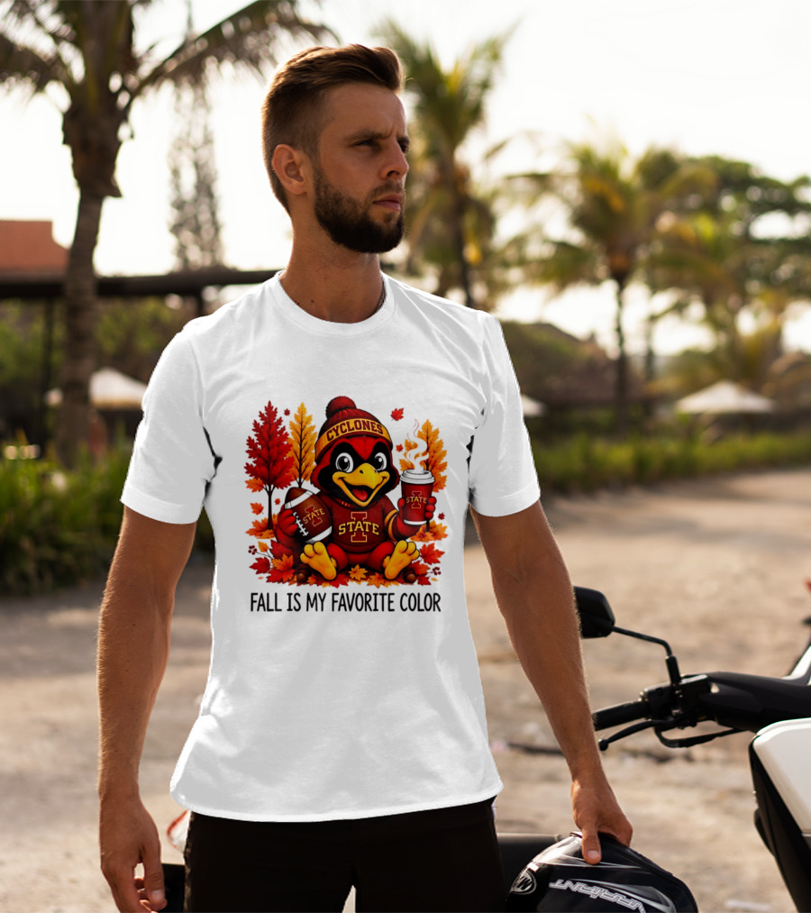 Iowa State Cyclones Fall Is My Favorite Color Football Leaves T-Shirt