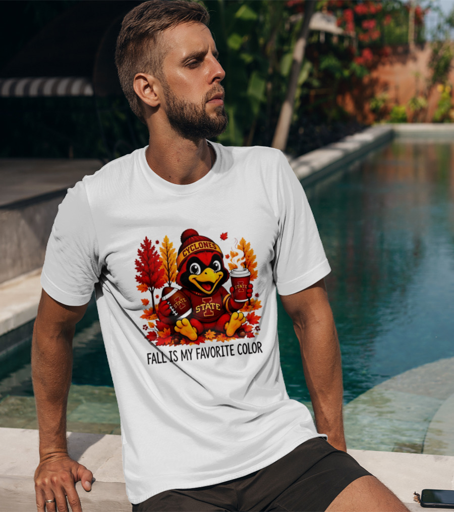 Iowa State Cyclones Fall Is My Favorite Color Football Leaves T-Shirt