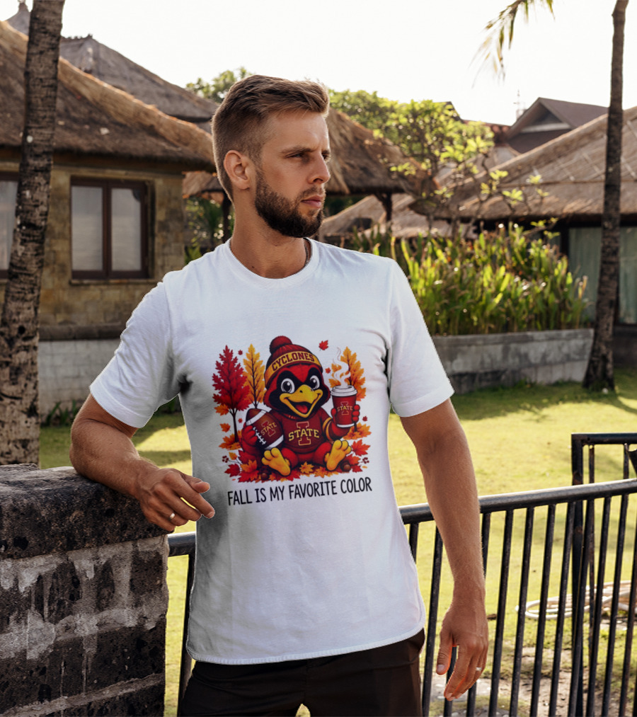 Iowa State Cyclones Fall Is My Favorite Color Football Leaves T-Shirt