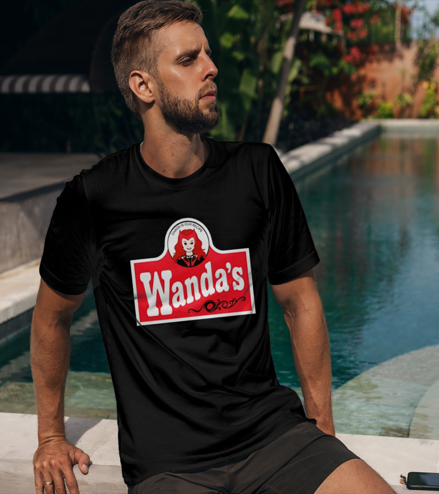 Wanda's Chaos Is Our Recipe Text With Character Graphic And Red T-Shirt