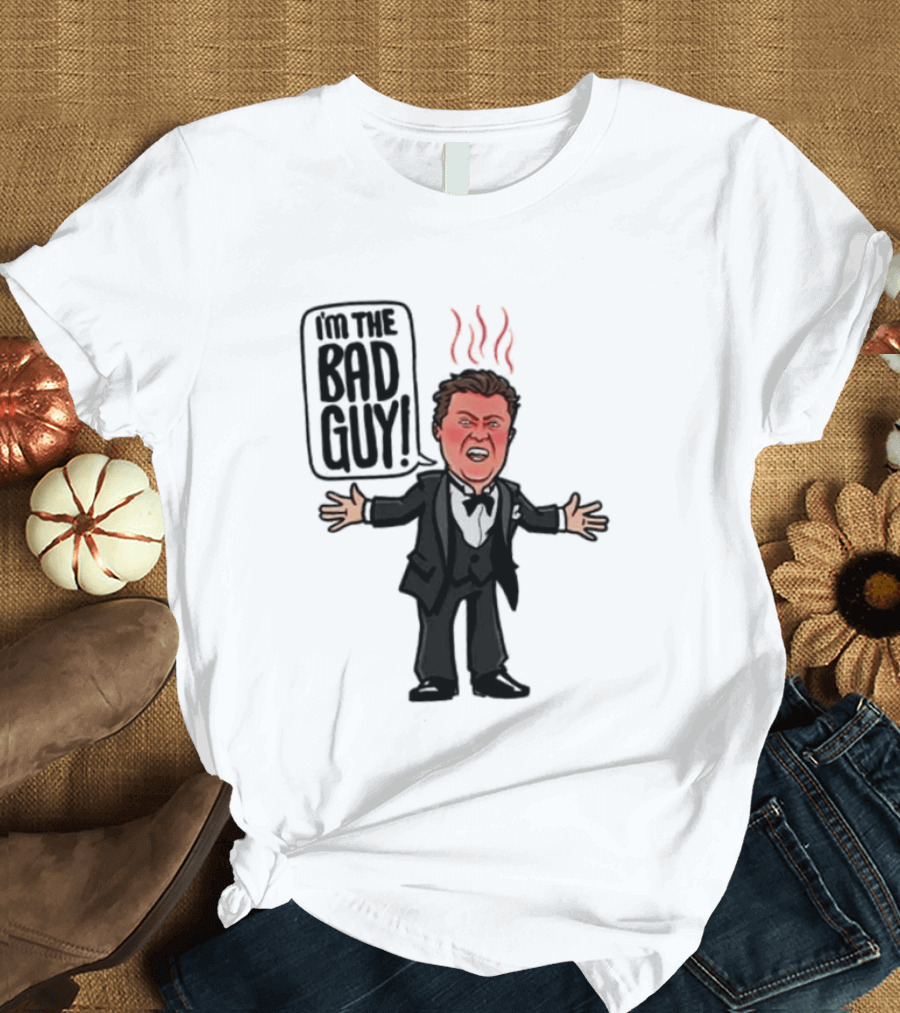 Say Hello To The Bad Guy Cartoon Flames Expression T-Shirt