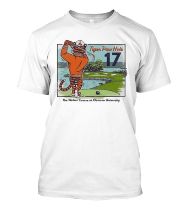 Tiger Paw Hole 17 The Walker Course Clemson University T-Shirt