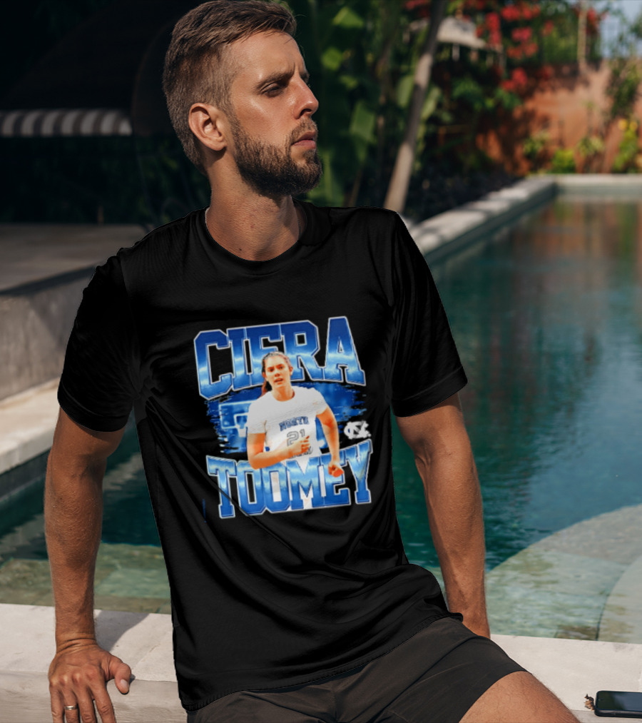 Ciera Toomey 21 North Carolina Tar Heels NCAA Women's Basketball T-Shirt