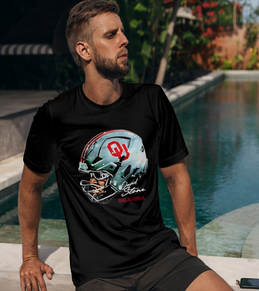 David Stone Oklahoma Sooners NCAA Football OU Helmet T-Shirt