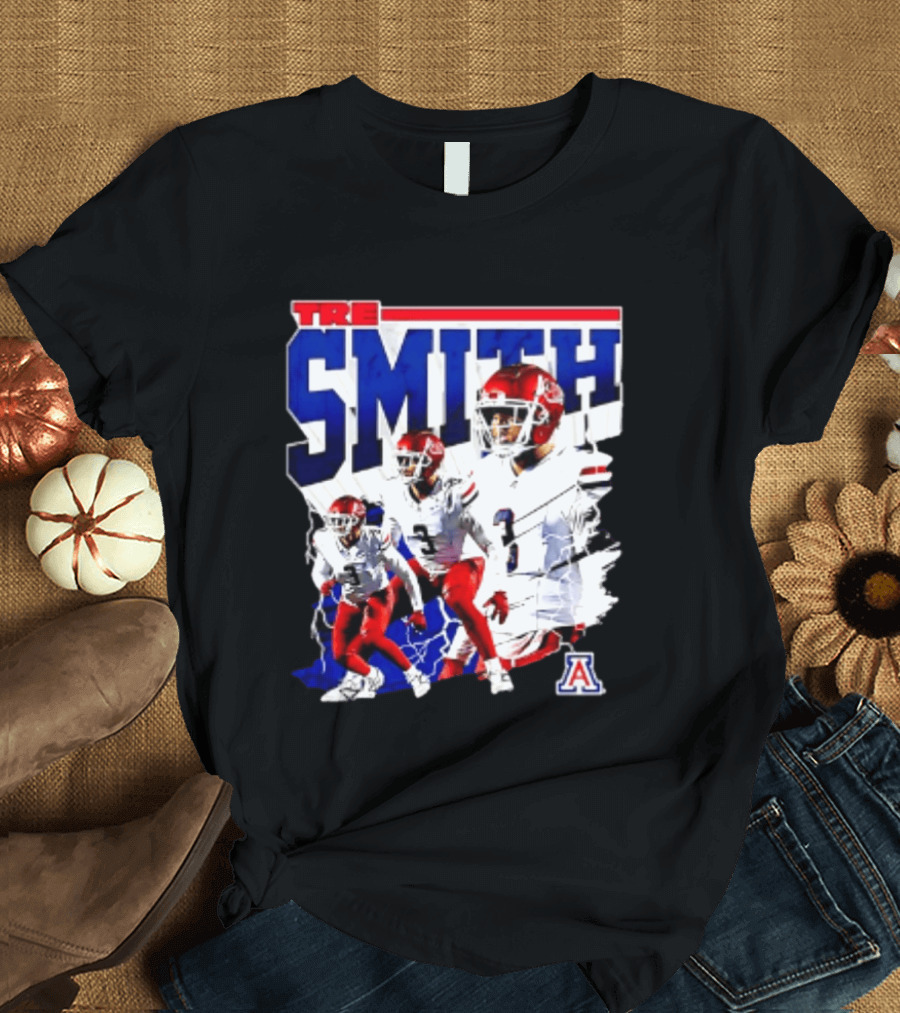 Tre Smith 3 Arizona Wildcats NCAA Football Player T-Shirt