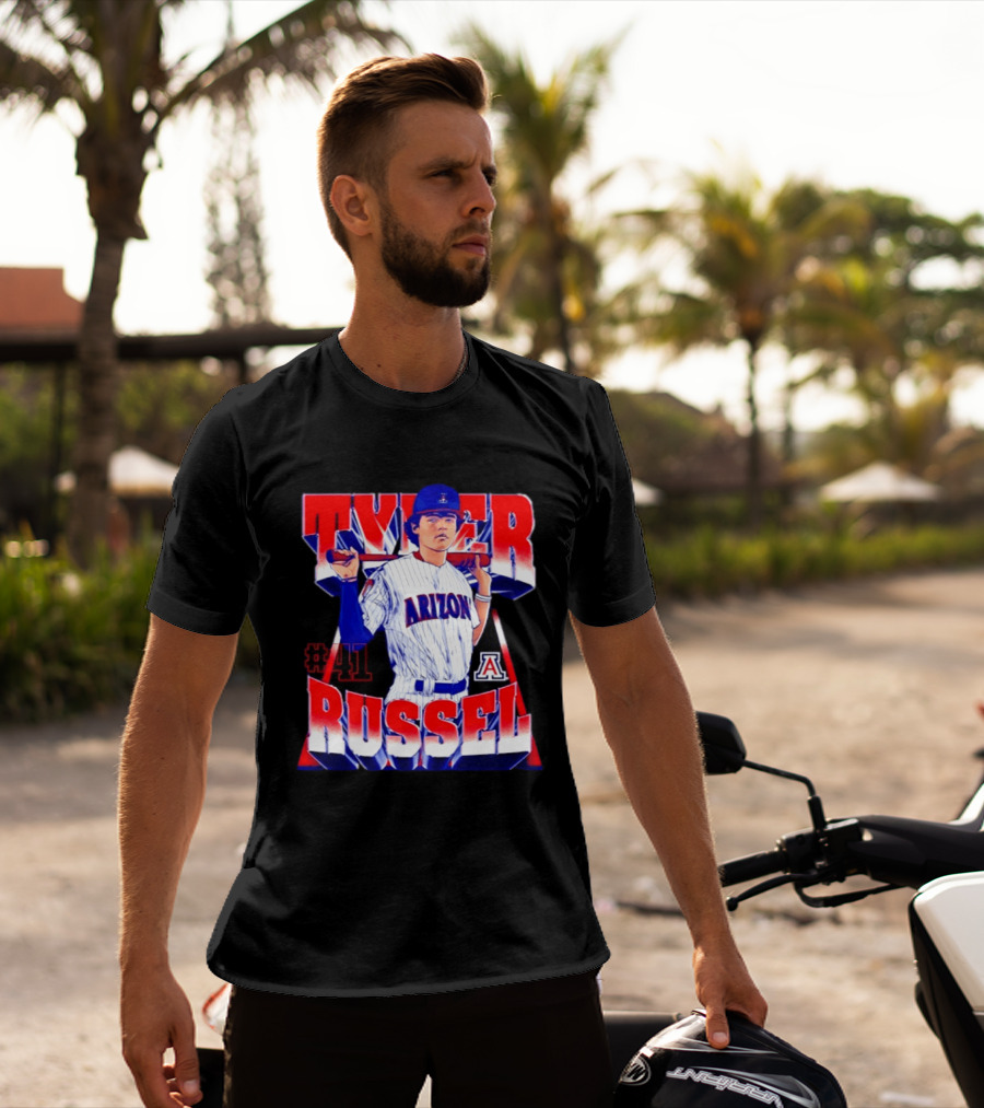 Tyler Russell #41 Arizona Wildcats NCAA Baseball Player T-Shirt