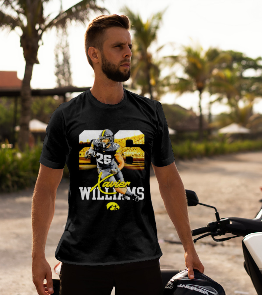 Iowa Hawkeyes Xavier Williams 26 NCAA Football Player Number T-Shirt