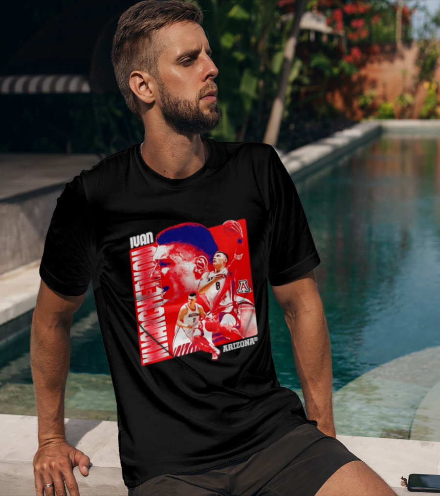 Ivan Kharchenkov 8 Arizona Wildcats NCAA Basketball Player T-Shirt