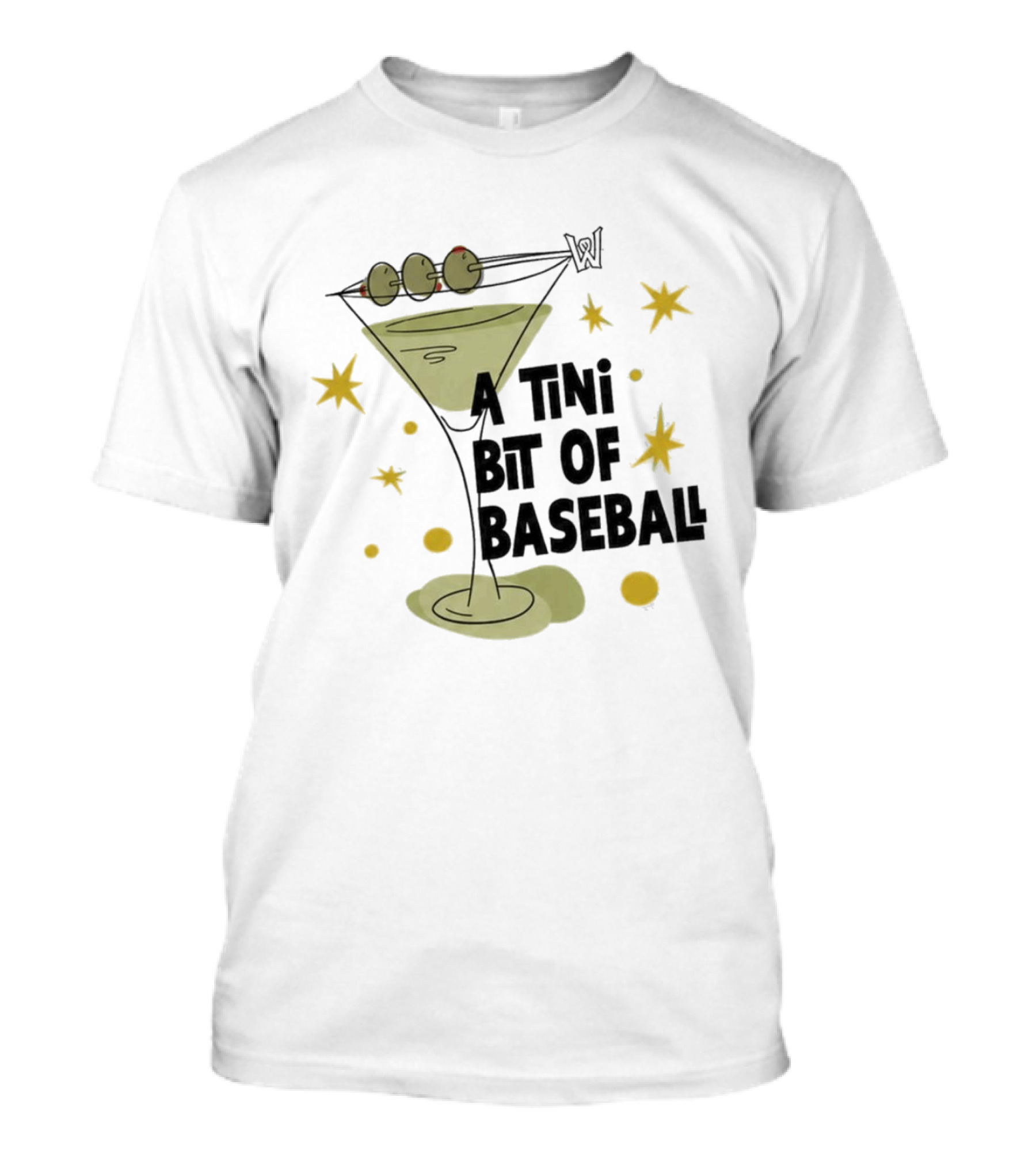 WooSox 2026 A Tini Bit Of Baseball Martini Olives Stars T-Shirt