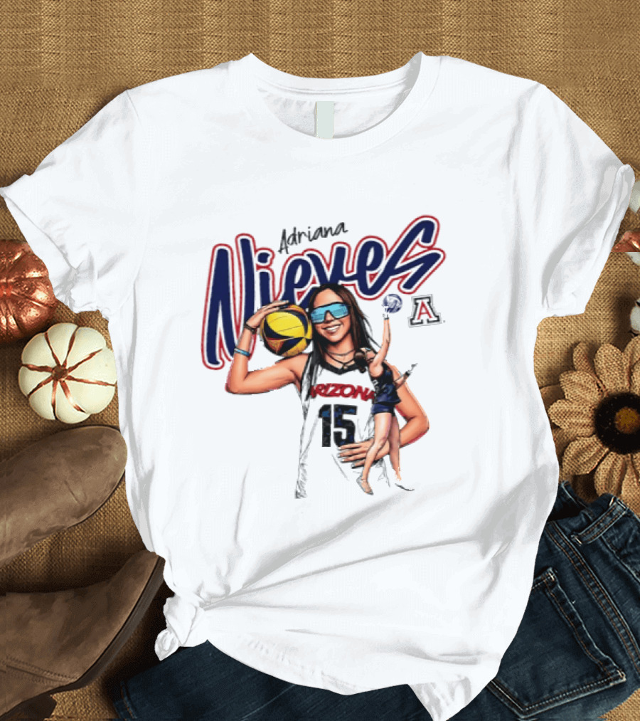 Adriana Nieves 15 Arizona Wildcats Beach Volleyball NCAA Player T-Shirt