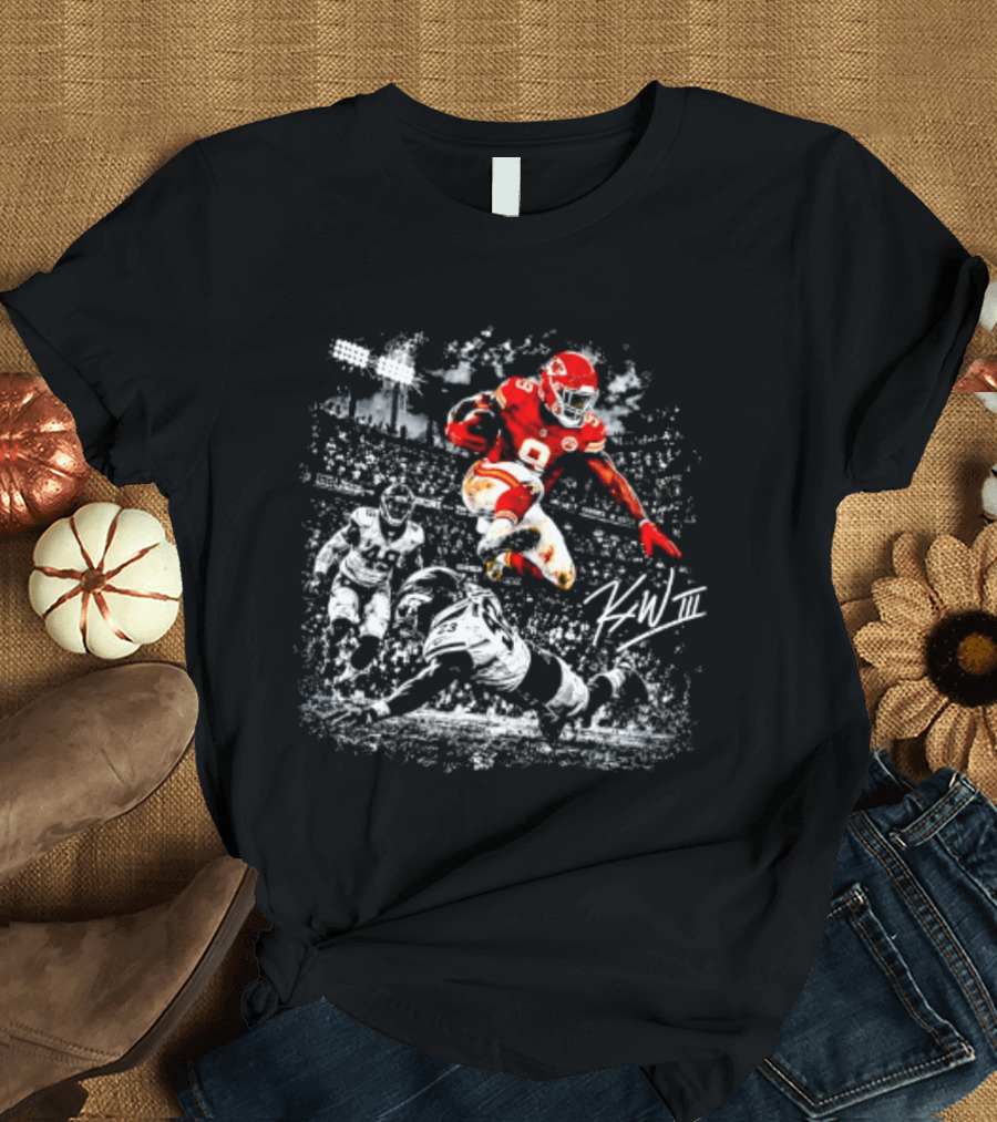 Kenneth Walker III Kansas City Chiefs Number 9 Action Motion T-Shirt