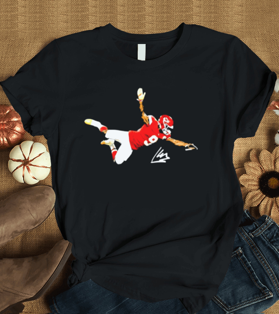 Kansas City Chiefs Kenneth Walker III Number 9 Dive Catch T-Shirt