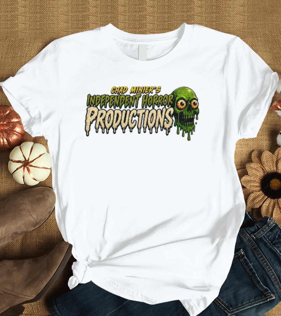 Chad Minier's Independent Horror Productions Skull Zombie T-Shirt