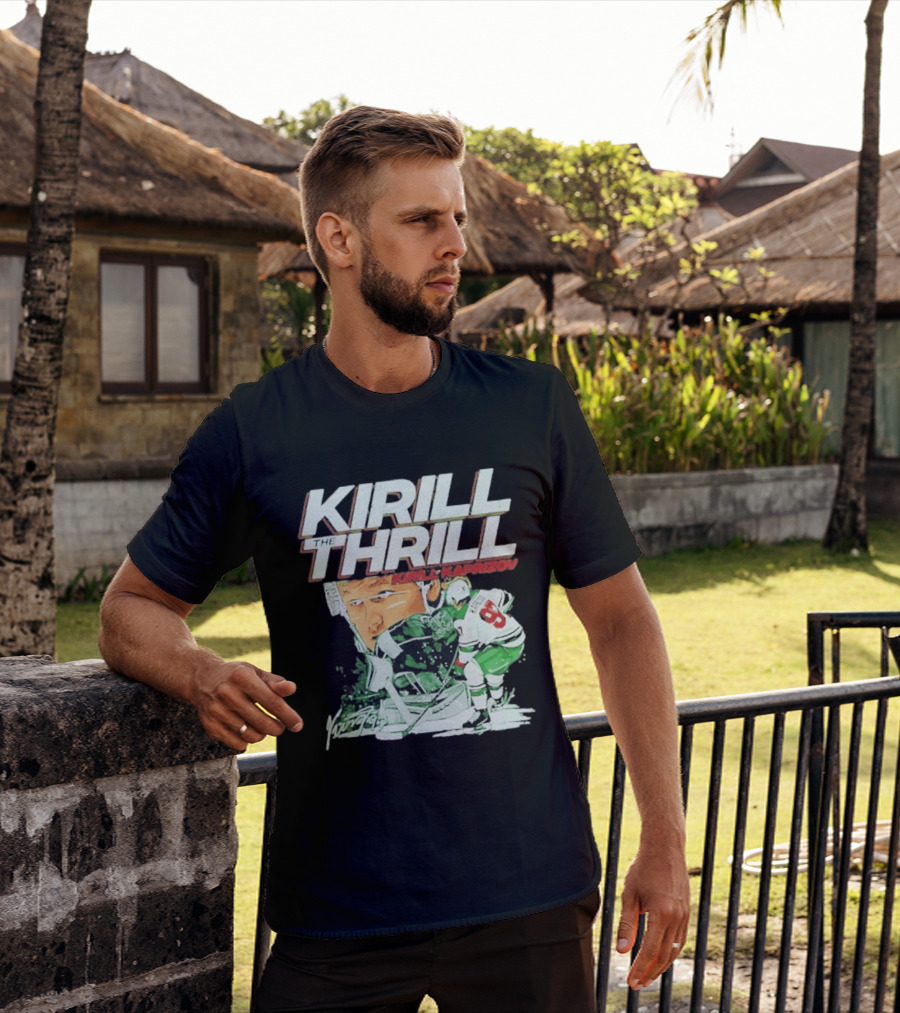 Kirill Kaprizov The Thrill Minnesota Wild Hockey Player Krill T-Shirt