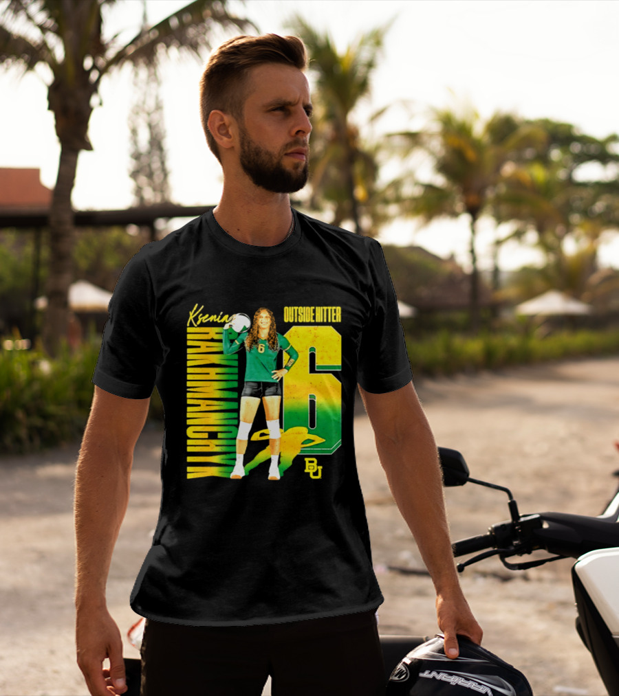 Kseniya Rakhmanchyk Outside Hitter 6 Baylor Bears Volleyball Player T-Shirt
