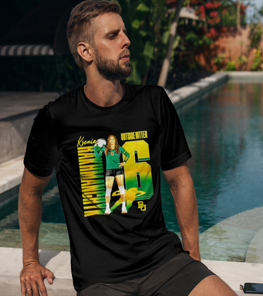 Kseniya Rakhmanchyk Outside Hitter 6 Baylor Bears Volleyball Player T-Shirt