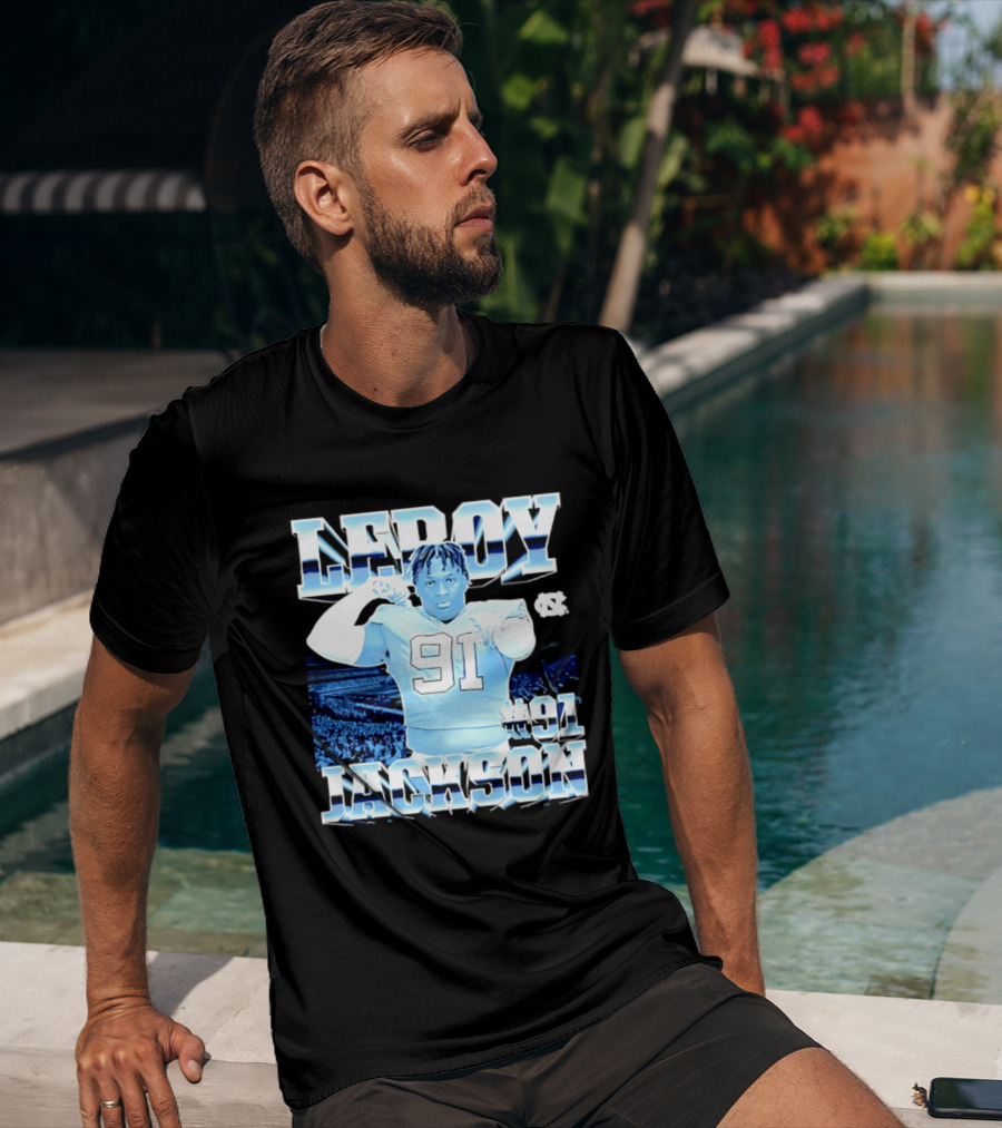 Leroy Jackson 91 North Carolina Tar Heels NCAA Football Player T-Shirt