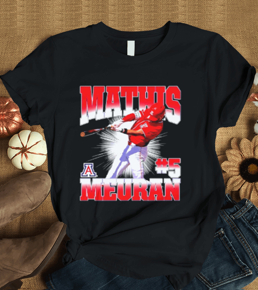 Mathis Meurant #5 Arizona Wildcats NCAA Baseball Player T-Shirt