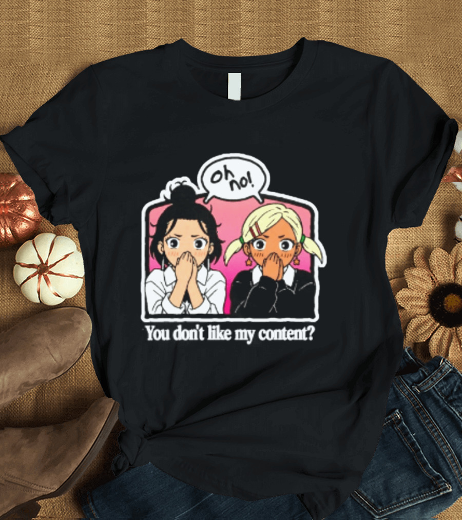 Oh No Muko And Miko Dandadan You Don't Like My Content Anime T-Shirt